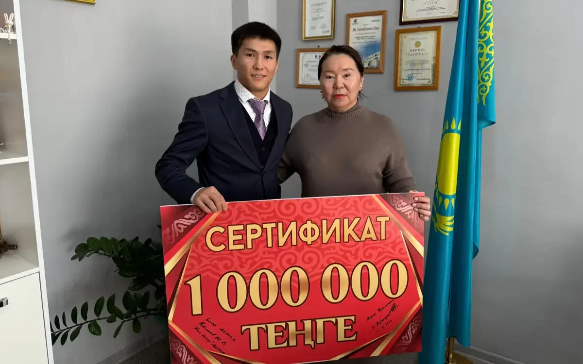 Маңғыстаулық әлем чемпионы жеңісі үшін алған 1 млн теңгені балалар үйіне берді