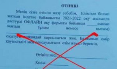 Ата-аналар мектепке баратын баланың денсаулығына өзі жауап беретіні туралы өтініш жазбауы тиіс - министрлік