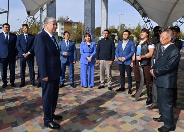 Мемлекет басшысы Қонаев қаласында еңбек ардагерлерімен, спортшылармен жүздесті