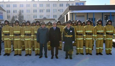 Президент Мәлік Ғабдуллин атындағы Азаматтық қорғау академиясына барды