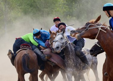 Дүниежүзілік көшпенділер ойындары: Көкпаршылар көкбөрі ойынына дайындалып жатыр