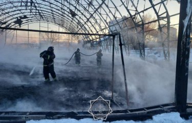 Петропавлдағы стадион аумағында өрт шықты (ВИДЕО)