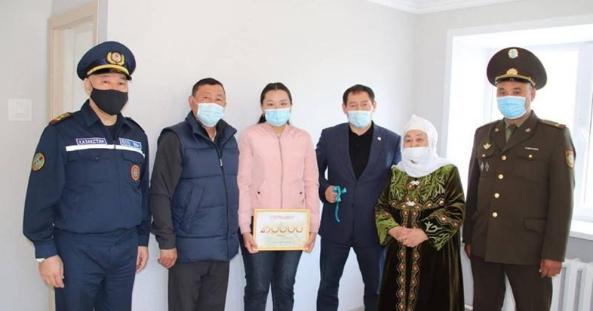 Өрт кезінде қаза тапқан құтқарушының отбасына баспана берілді