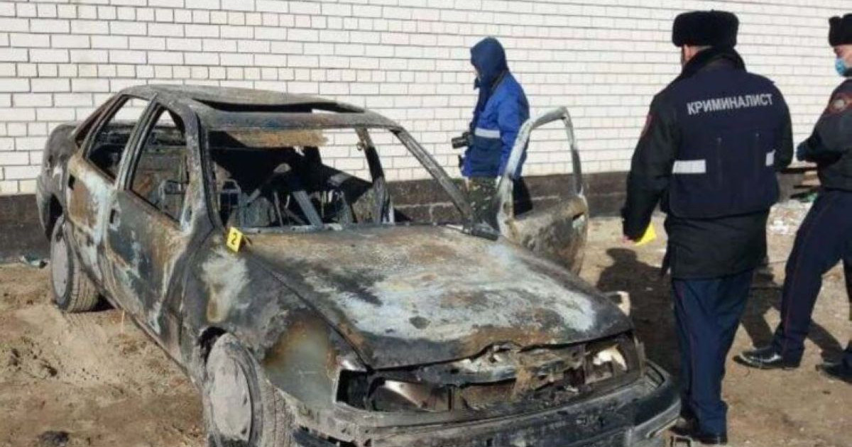 Абақтыдан шыққан азамат көлік ұрлап, өртеп жіберген – видео