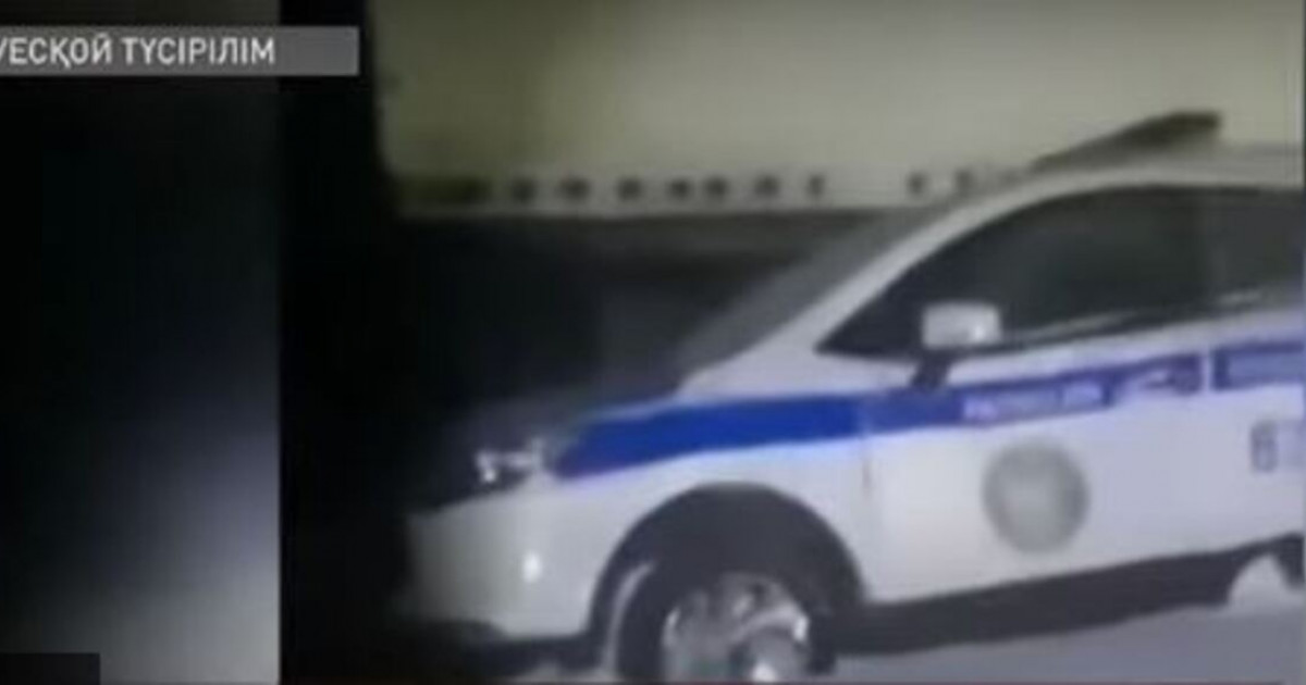 Жүк көлігінің жүргізушісі полиция көлігін соқты (ВИДЕО)