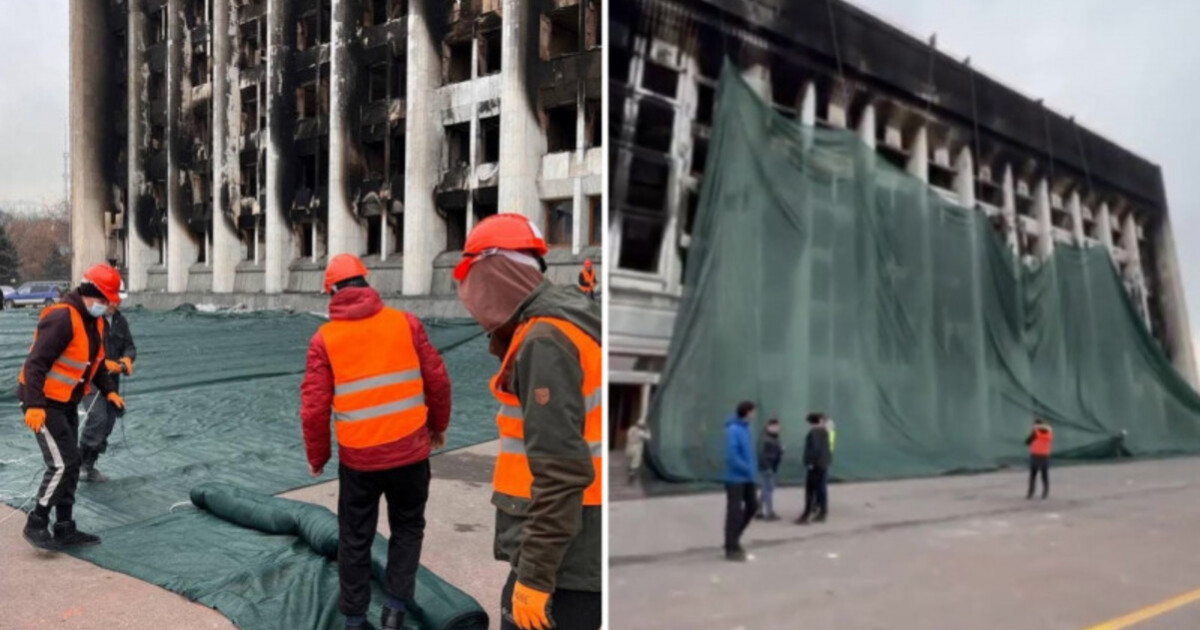 Бақытжан Сағынтаевтың өртенген кабинеті көрсетілді (ВИДЕО)