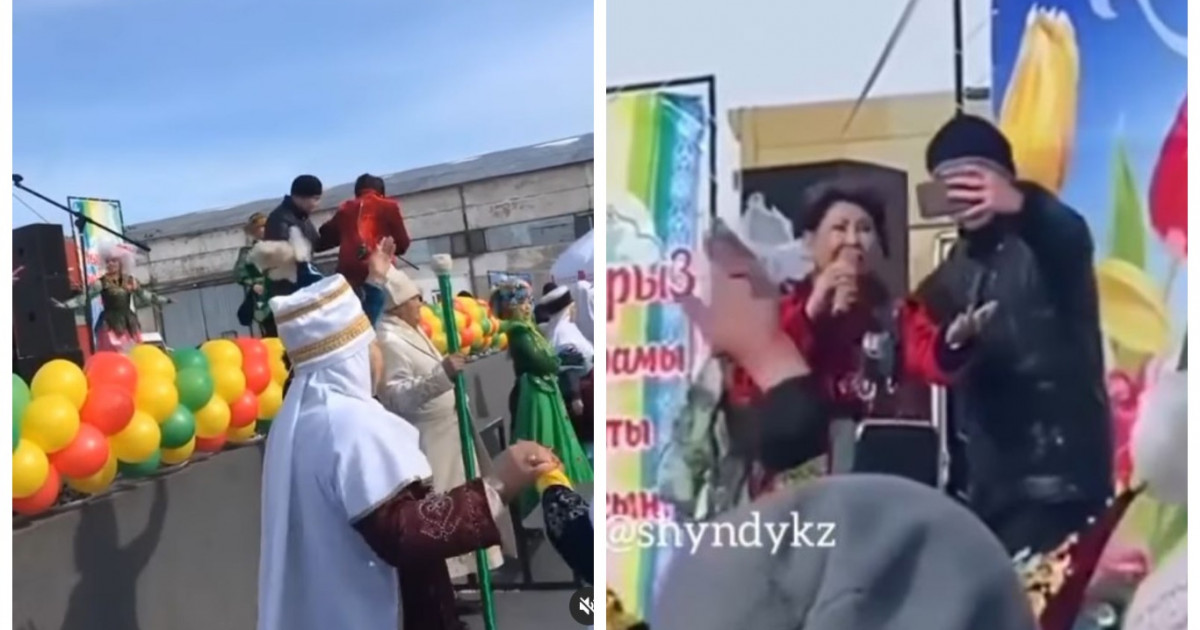 «Иди, не мешай»: Роза Рымбаева көрерменінің кеудесінен итерді (ВИДЕО)