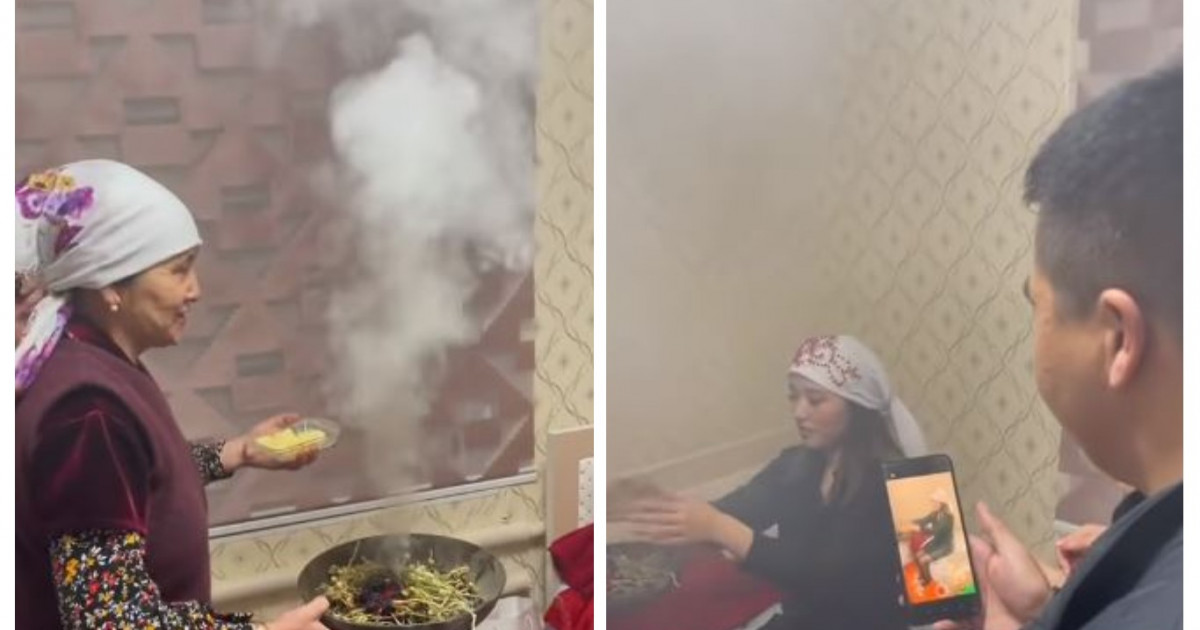 Жаңа түскен келінге заманауи әже ағылшын тілінде бата берді (ВИДЕО)