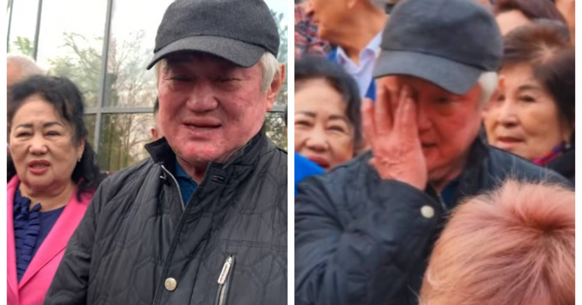 «Кешірерсіздер»: Сапарбаев тұрғындармен қоштасу сәтінде жылап жіберді (ВИДЕО)