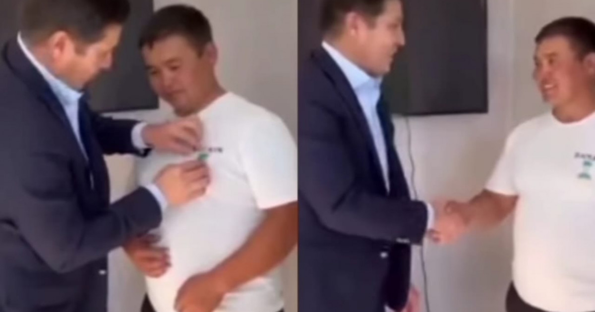 Жанып жатқан көліктен 4 адамды алып шыққан азамат марапатталды