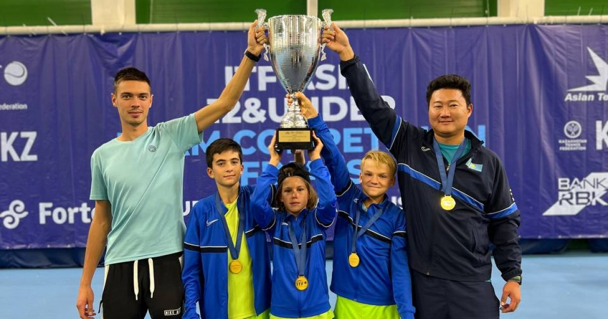 Қазақстандық жасөспірім теннисшілер алғаш рет Азия чемпионы атанды