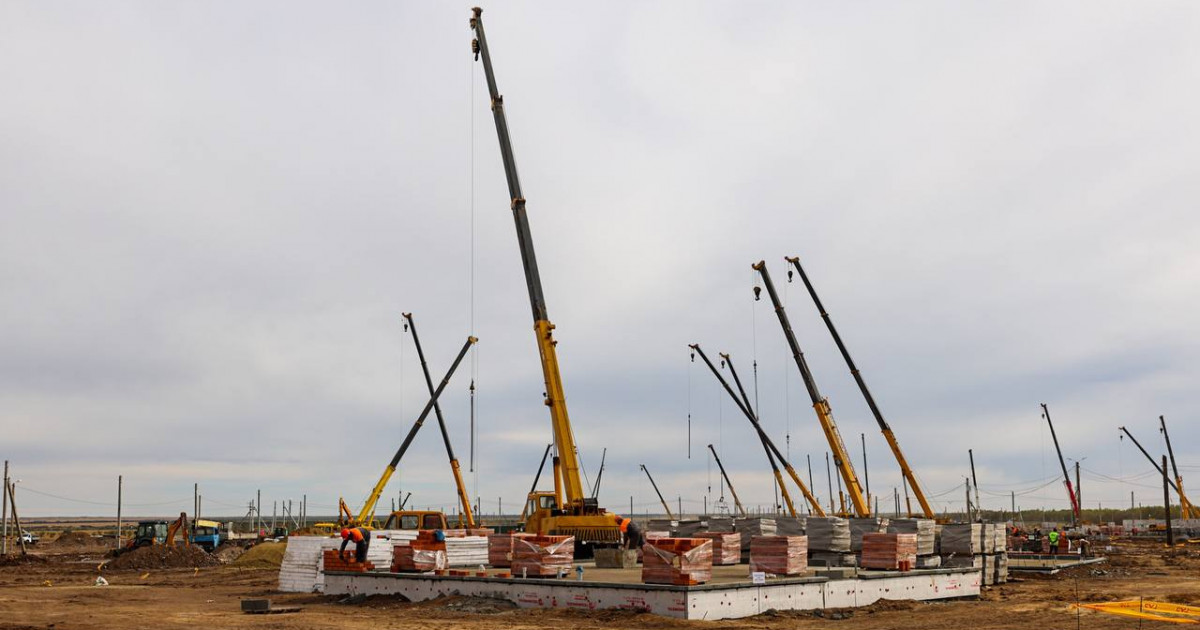 Қостанай облысында салынатын 91 үйдің 55 учаскесінде іргетас құйылды
