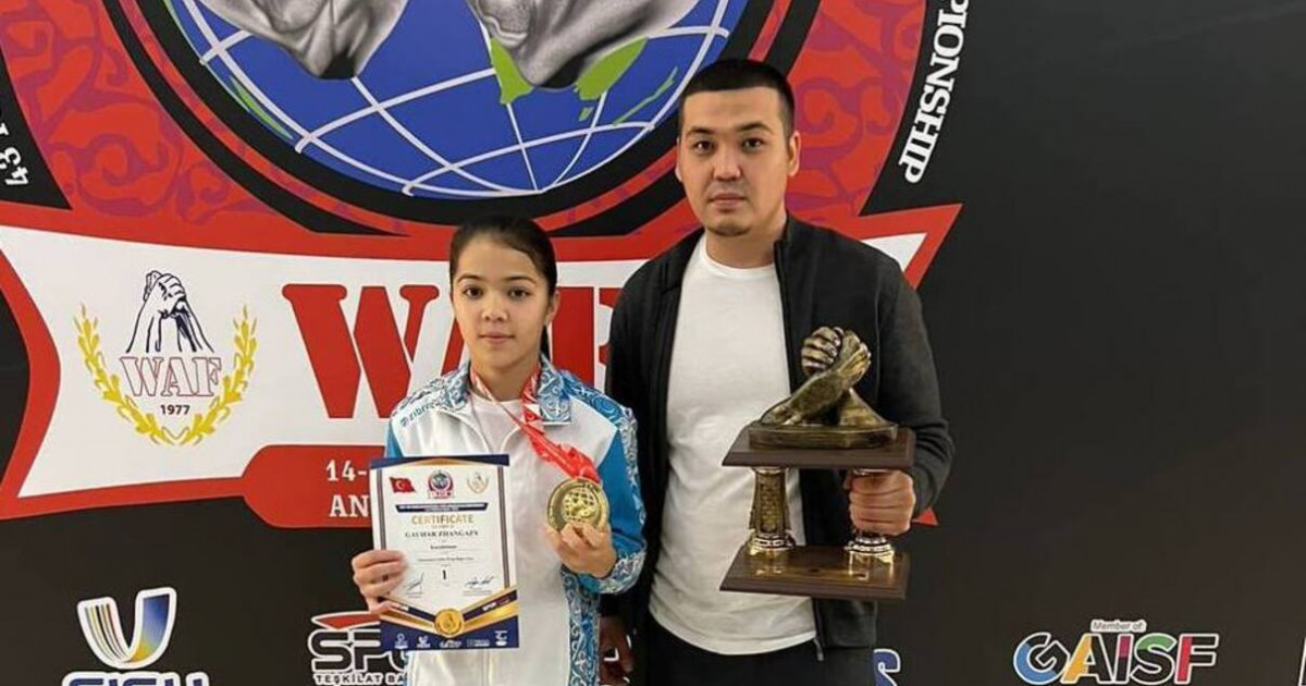 Маңғыстаулық спортшы Гаухар Жанғазы қол күресінен әлем чемпионы атанды