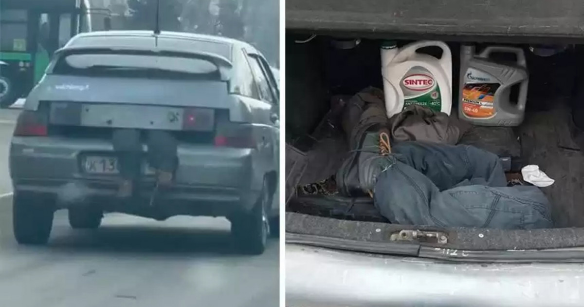 Көлігінің жүк салғышында адам аяғы көрінген жүргізуші ұсталды (ВИДЕО)