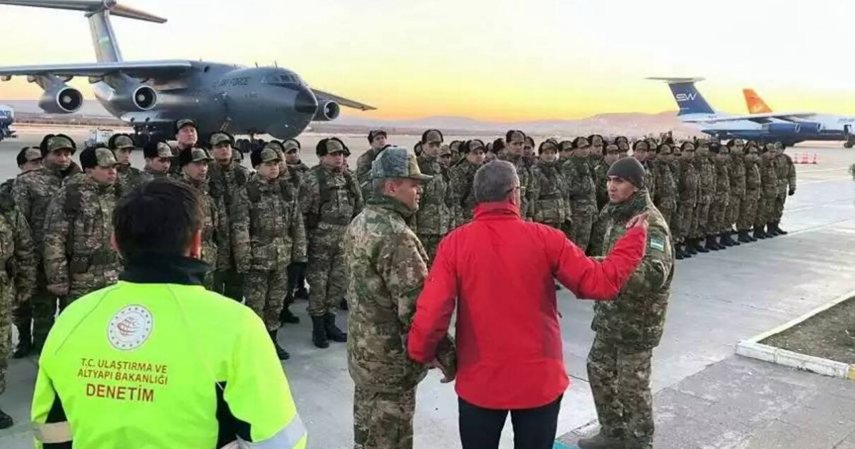 Өзбекстан Түркияға көмектесу үшін далалық әскери госпиталь құрады