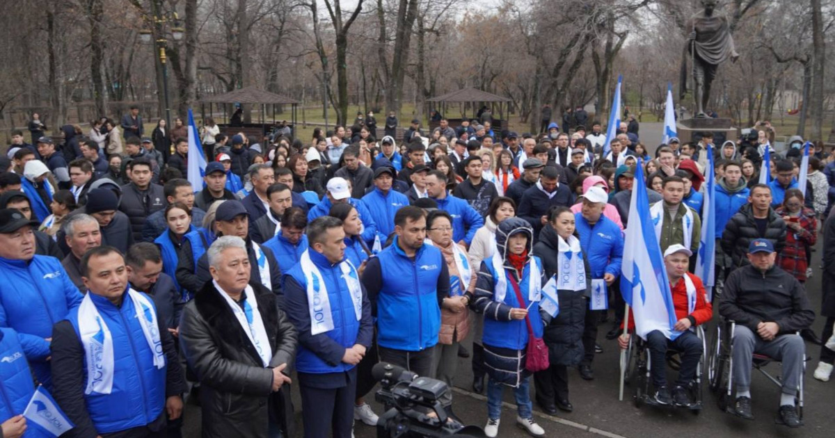 Алматыда «Ақ жол» демократиялық партиясының митингі өтті