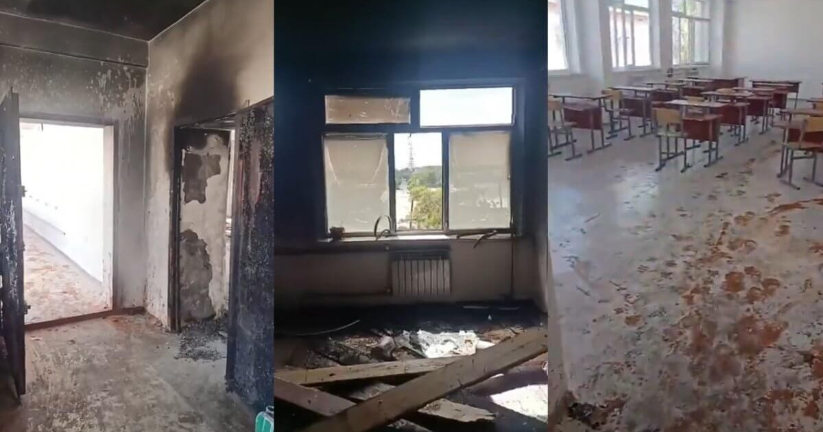 Тараздағы мектепте жарылыс болып, үш адам 3-қабаттан секіріп кеткен