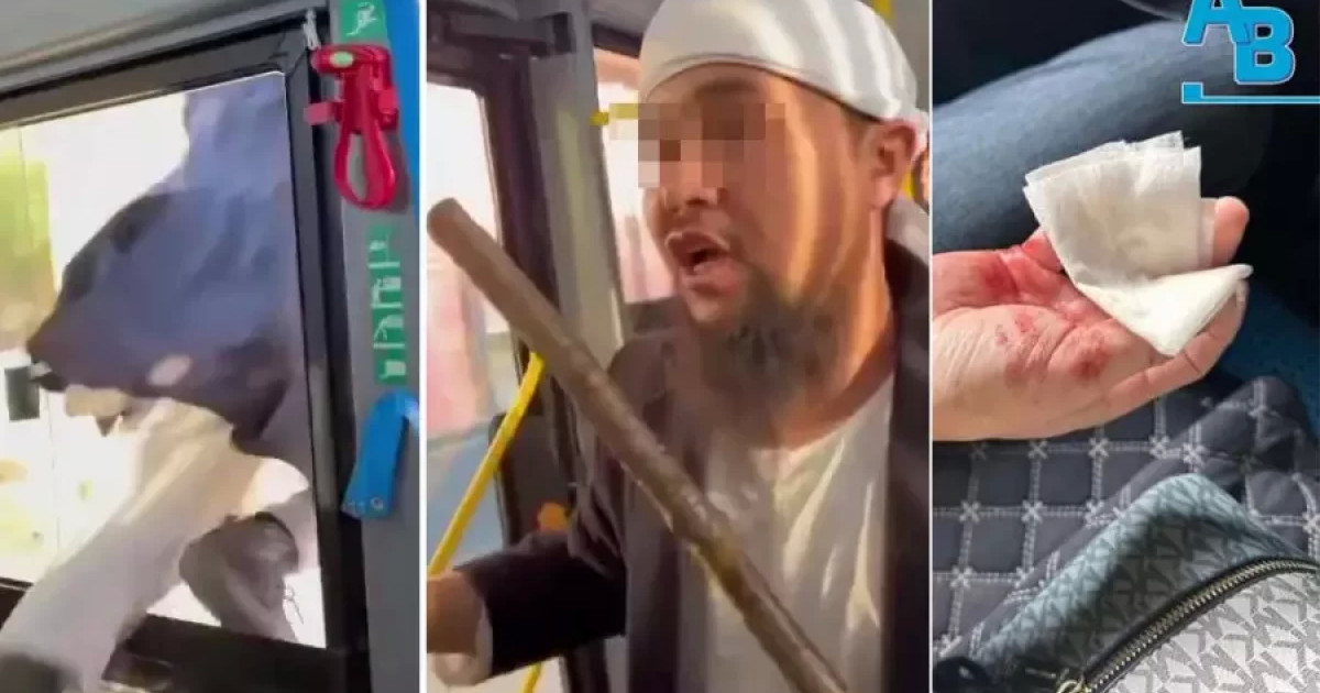 Ақтөбе тұрғыны автобуста жолаушыны ұрып, терезеден қашып кеткен