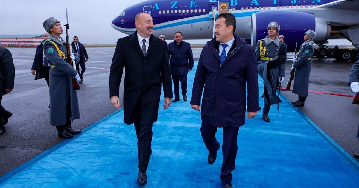 Астанаға Әзербайжан президенті Ильхам Әлиев келді