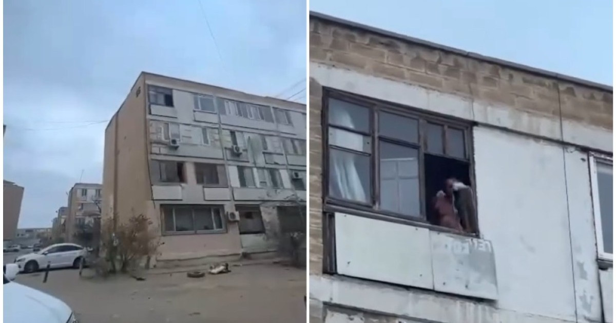 Ақтауда терезеден жиһаз лақтырған ер адам жауапкершілікке тартылды