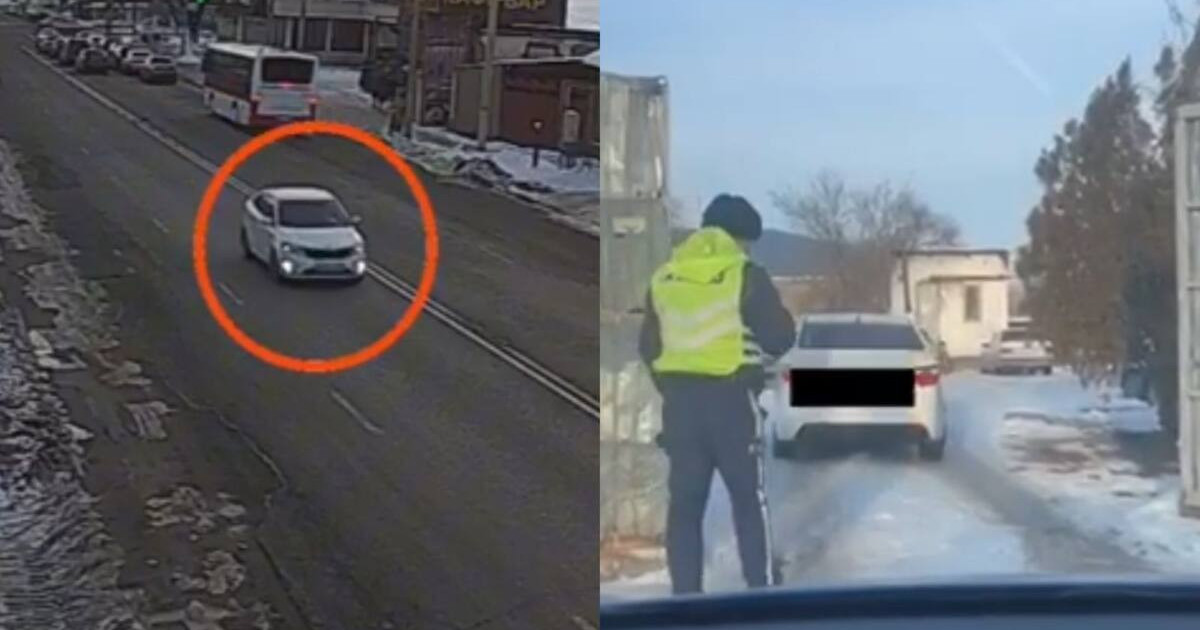 Жамбылдық полицейлер 111 рет жол ережесін бұзған жүргізушіні ұстады