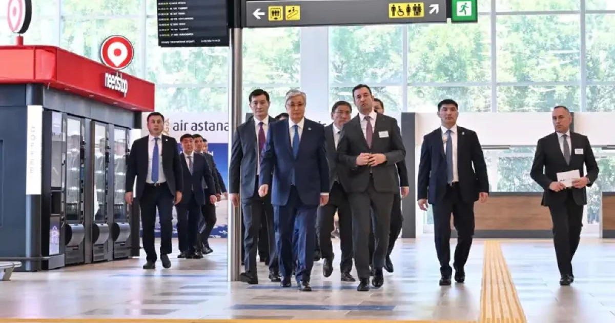 Президент Алматы әуежайының жаңа халықаралық терминалын аралады