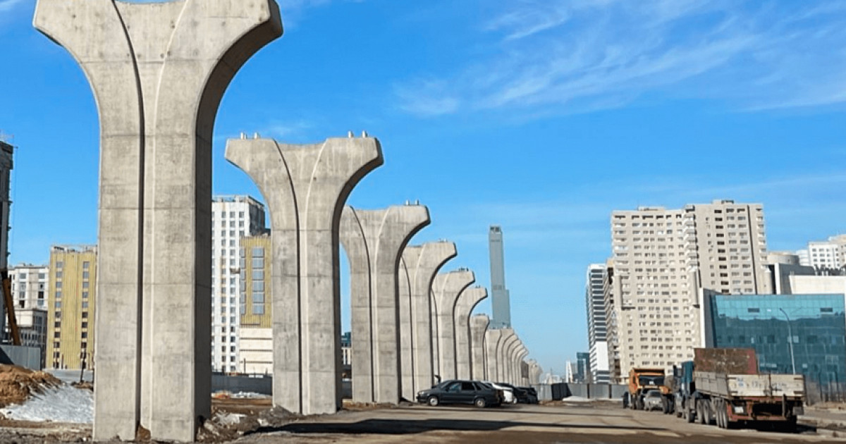 LRT - ның барлық бағанасының құрылысы аяқталды