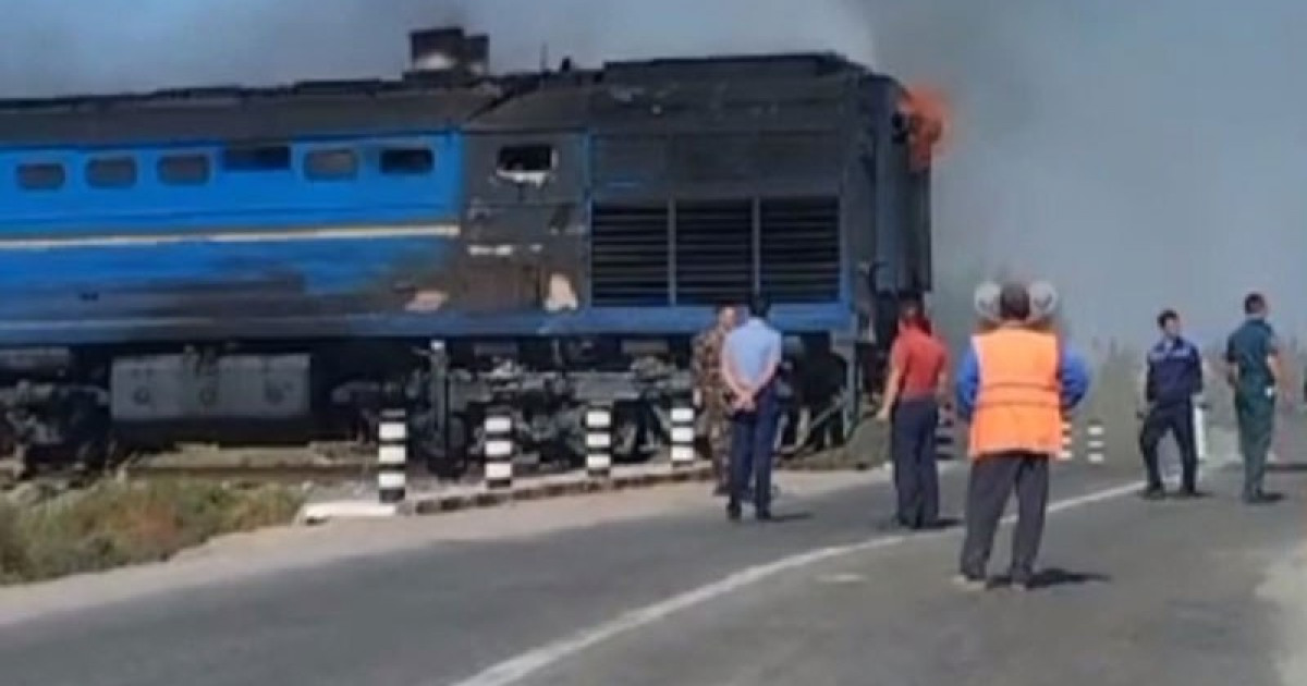 Маңғыстау-Нүкіс бағытында жүретін жолаушылар пойызы өртенді
