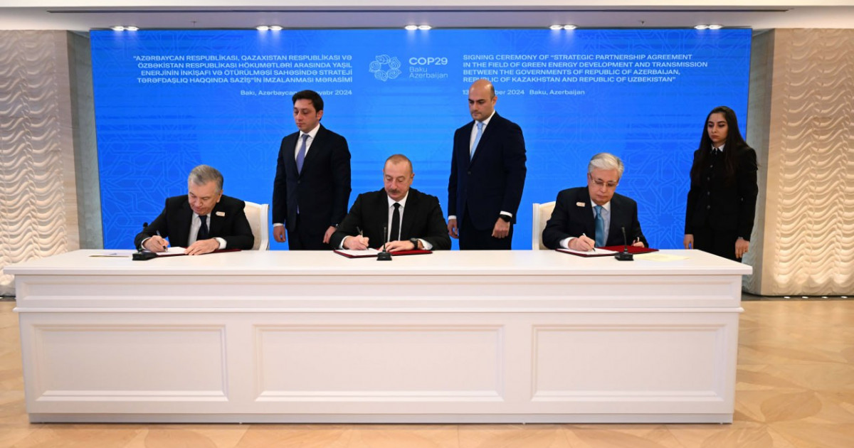 Қазақстан, Әзербайжан және Өзбекстан президенті маңызды келісімге қол қойды