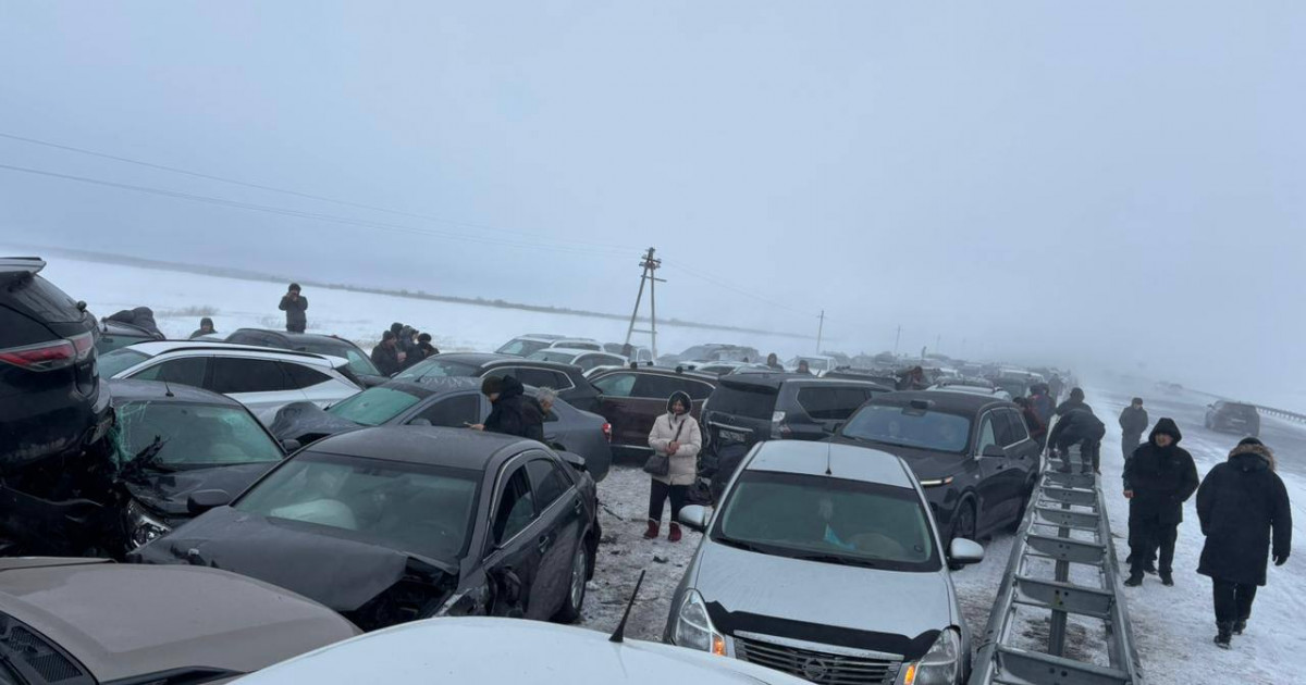 Астана – Щучинск тас жолында 40 астам автокөлік соғылды