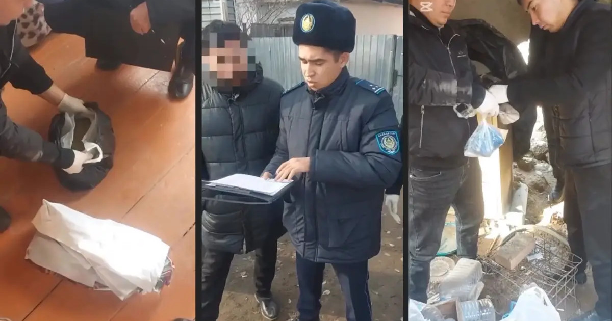 Шу тұрғыны балалар ойнайтын алаңда есірткі өртеген (ВИДЕО)