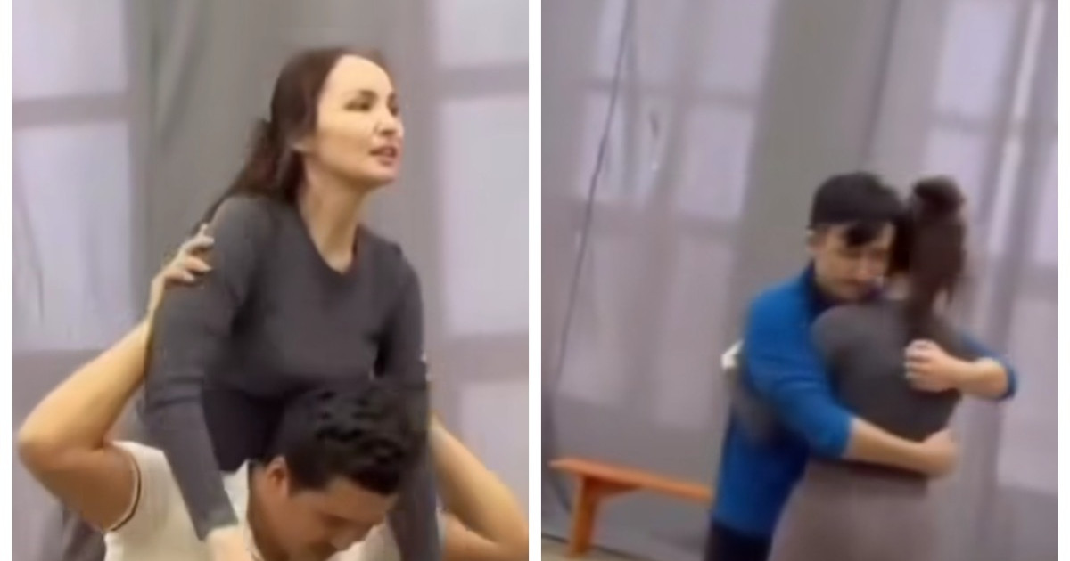 Қайрат Нұртастың әйелі бөтен ер адаммен қол ұстасып билеп жүр