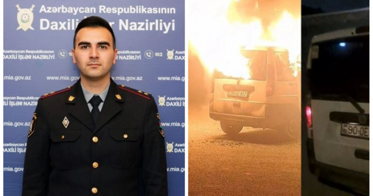 «Запастағы аға лейтенант»: Бакуде ер адам өз көлігін өртеп жіберді