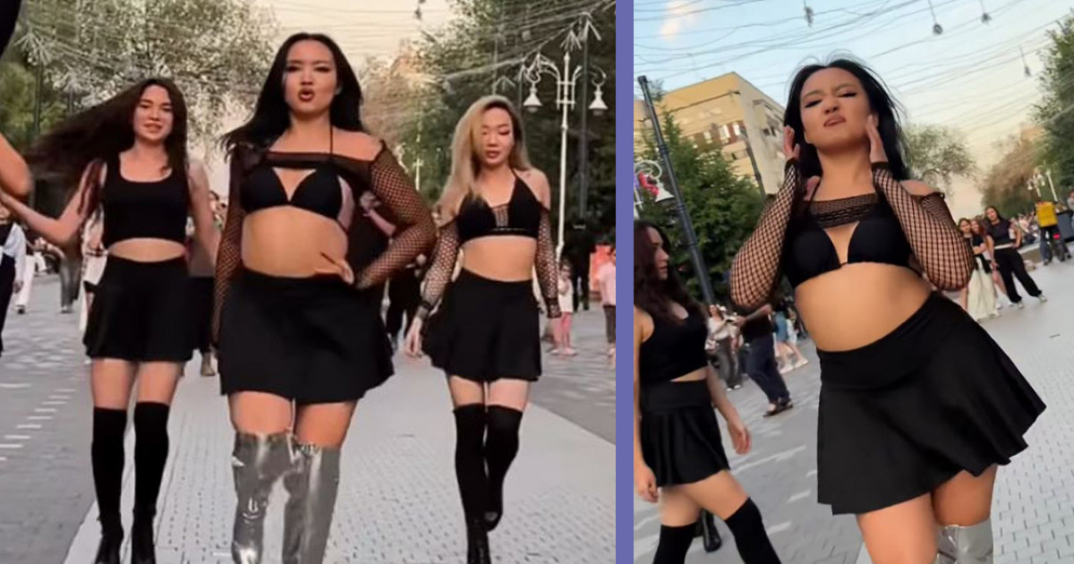 Алматы көшесінде ұятсыз би билеген бір топ қыз қамауға алынды