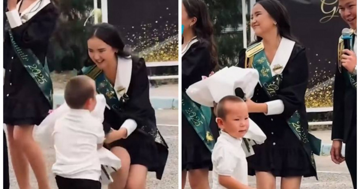 «Жігіттің төресі болғалы тұр»: Әпкесіне гүл сыйлаған балақай желі қолданушыларын тәнті етті (ВИДЕО)