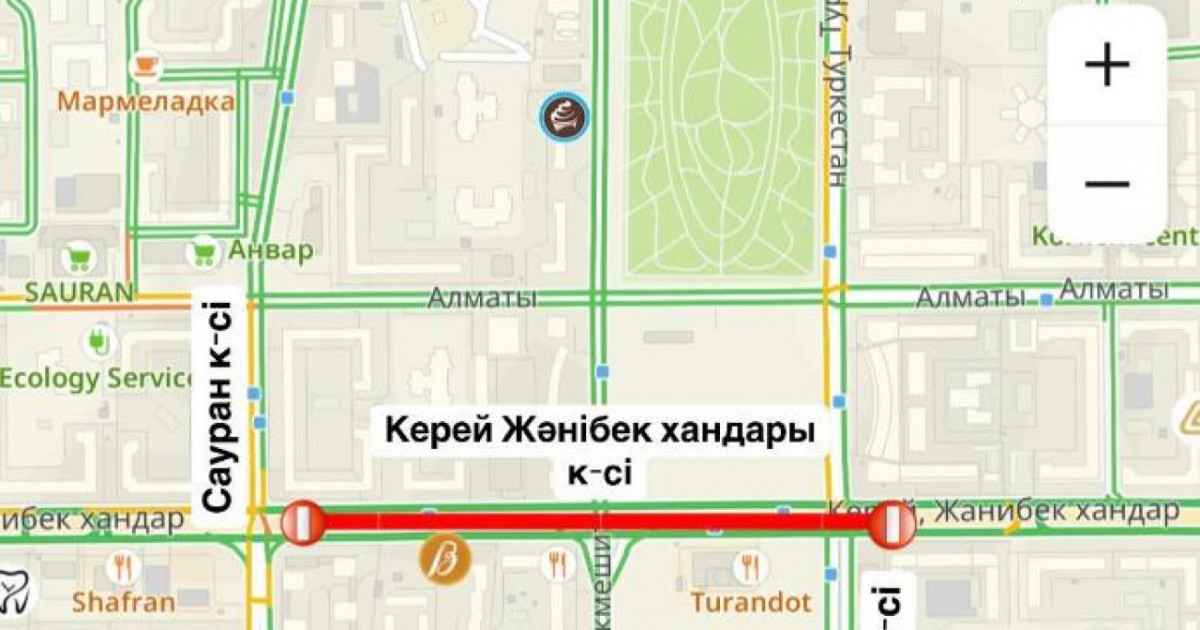 Астанада Керей-Жәнібек хандар көшесі жабылады