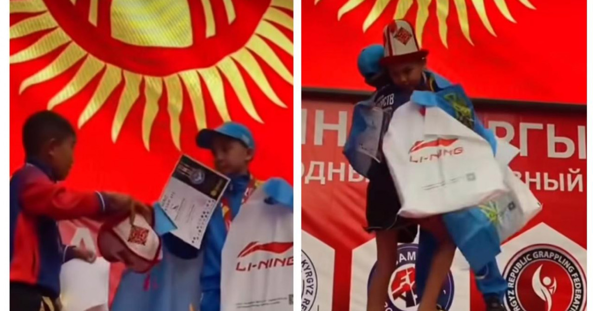 Қазақ спортшысына құрмет көрсеткен қырғыз баласы елді сүйсінтті (ВИДЕО)