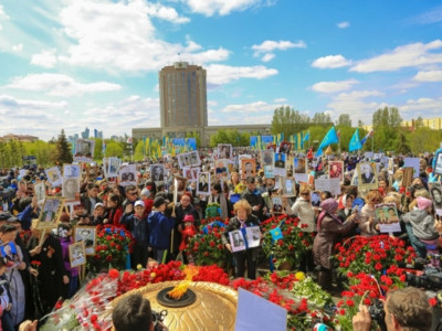 «Жаужүрек полк Астана - әлем маршы» шеруіне 20 мыңға жуық адам қатысты