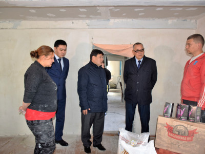 Үйі өртенген отбасына көрсетілген көмек