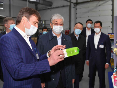 Президент Қостанай облысындағы "Милх" кәсіпорнының өндірісімен танысты