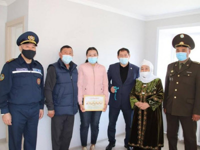 Өрт кезінде қаза тапқан құтқарушының отбасына баспана берілді