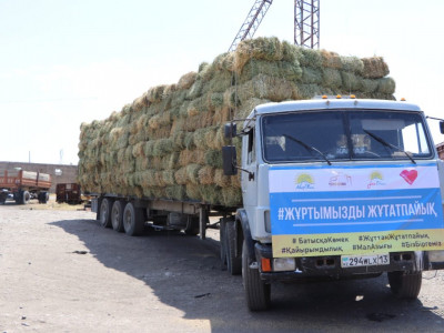 Түркістан облысынан Маңғыстауға тағы да 4 вагон мал азығы жөнелтілді