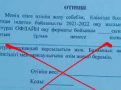 Ата-аналар мектепке баратын баланың денсаулығына өзі жауап беретіні туралы өтініш жазбауы тиіс - министрлік
