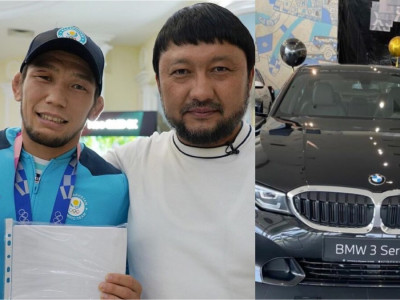 Олимпиада жүлдегері Нұрислам Санаевқа су жаңа BMW көлігі сыйға тартылды