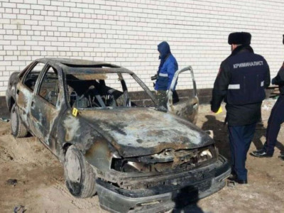 Абақтыдан шыққан азамат көлік ұрлап, өртеп жіберген – видео
