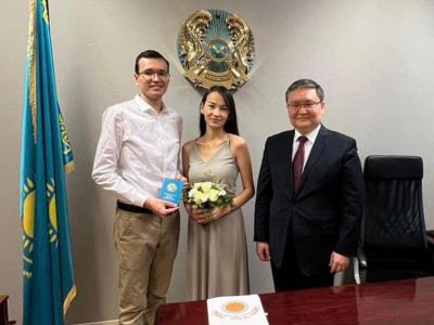 Норвегиядағы Қазақстан елшілігінде жас жұбайлар үйленді