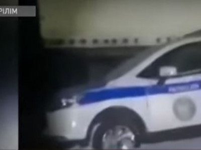 Жүк көлігінің жүргізушісі полиция көлігін соқты (ВИДЕО)