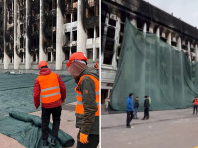 Бақытжан Сағынтаевтың өртенген кабинеті көрсетілді (ВИДЕО)