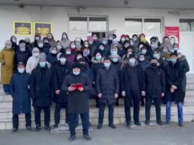 Жаңаөзенде енді мұғалімдер наразылық акциясына шықты (ВИДЕО)