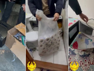 Әкімдік ғимаратынан дәретхана қағазын ұрлағандар ұсталды (ВИДЕО)